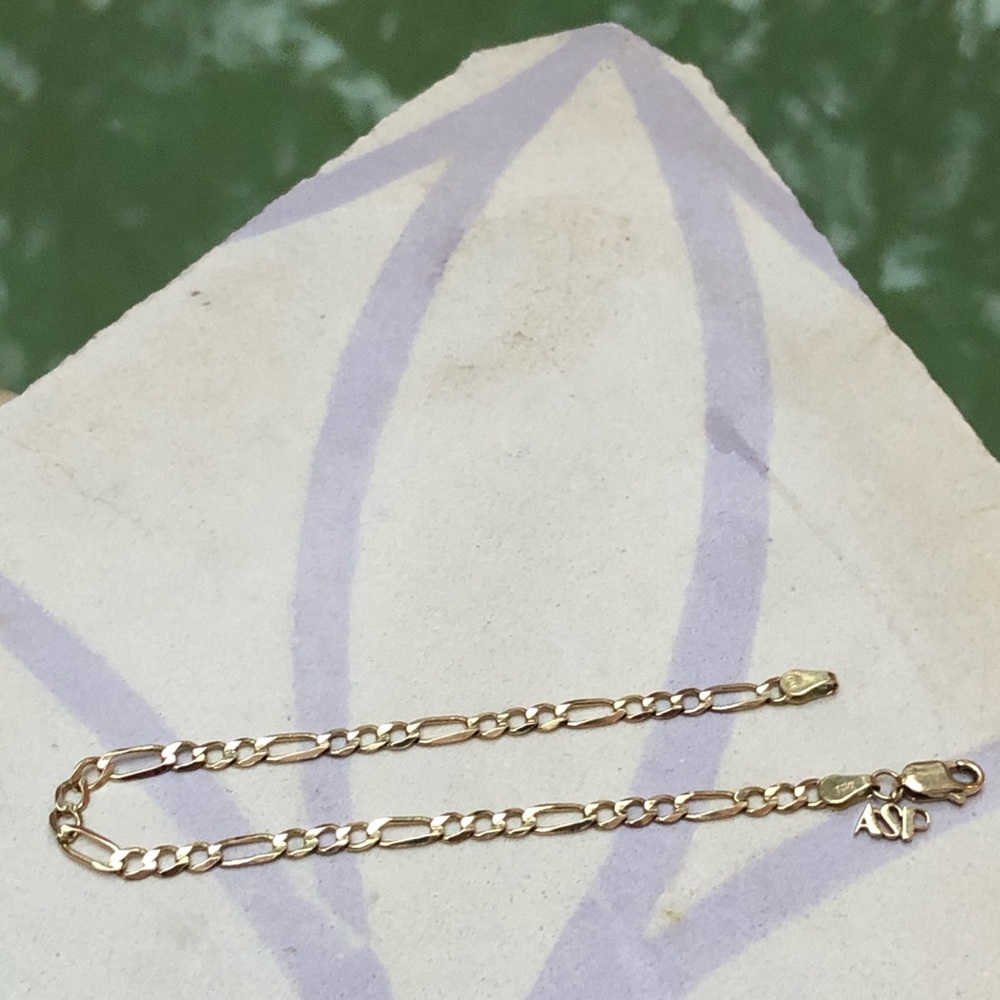 SOLD - 14K Solid Yellow Gold “East” Chain Bracelet